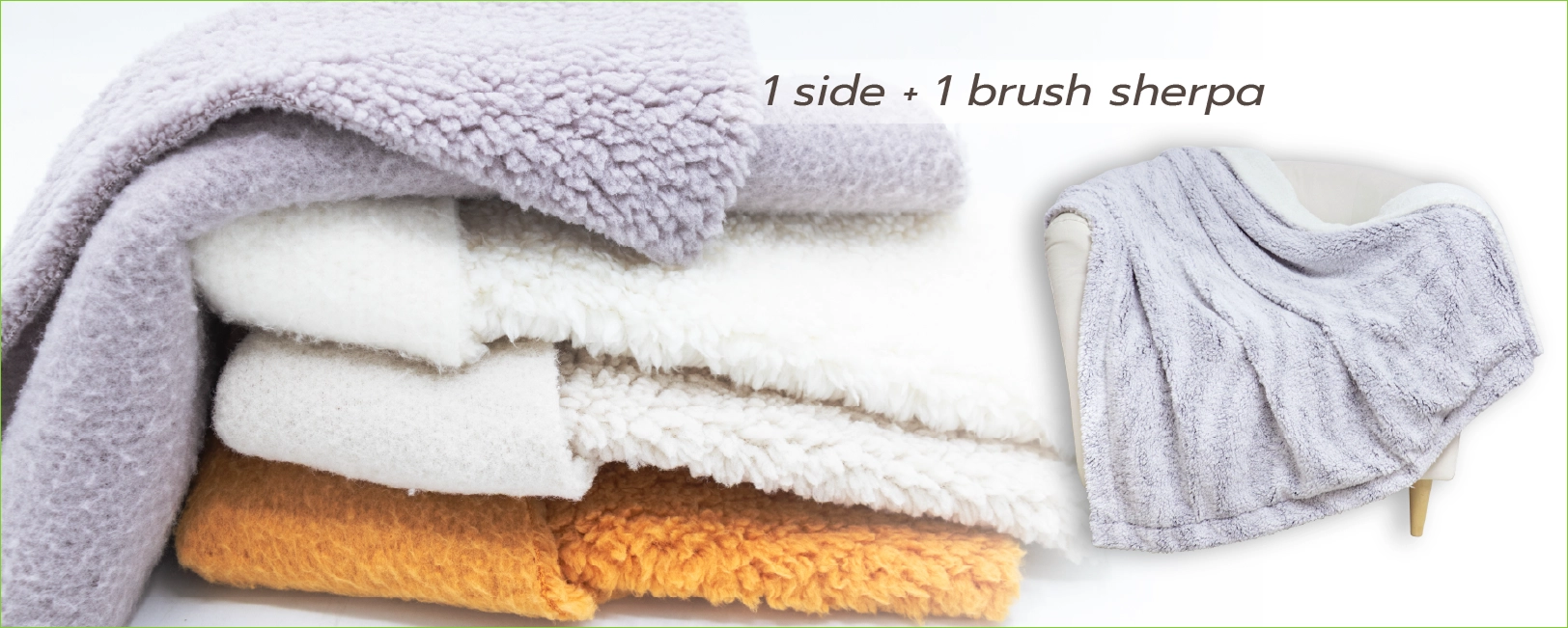 home textile 1 side 1 brush sherpa