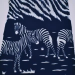 Black Zebra Interlock Jersey | PI336 JP7016