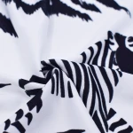 Black Zebra Interlock Jersey | PI336 JP7016