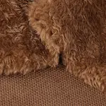 Brown Poly Boa Plush Fabric T537RJ2050N60