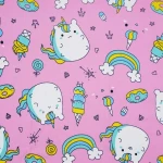 Chubby Unicorn Interlock Jersey | PI336 JP6663