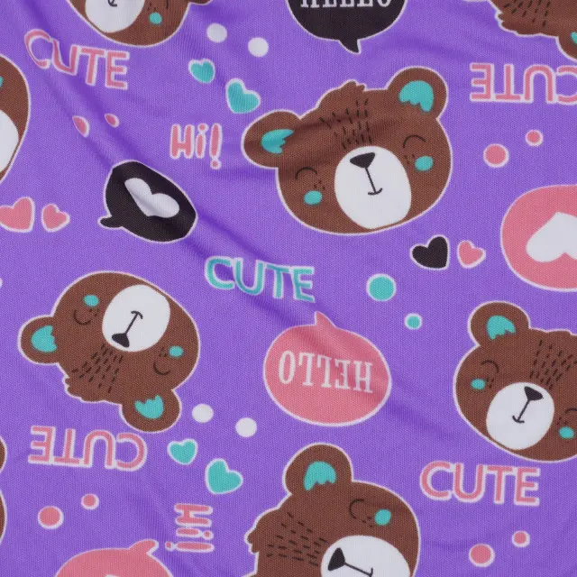 Cute Teddy Bear Interlock Jersey Printed Fabric PI336-JP5631