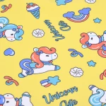 Cute Unicorn Interlock Jersey | PI336 JP6657