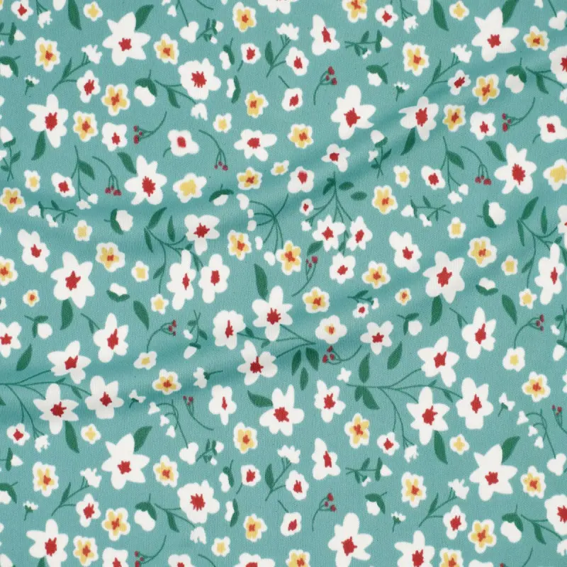Floral Interlock Jersey Printed Fabric PRI336-JU0018