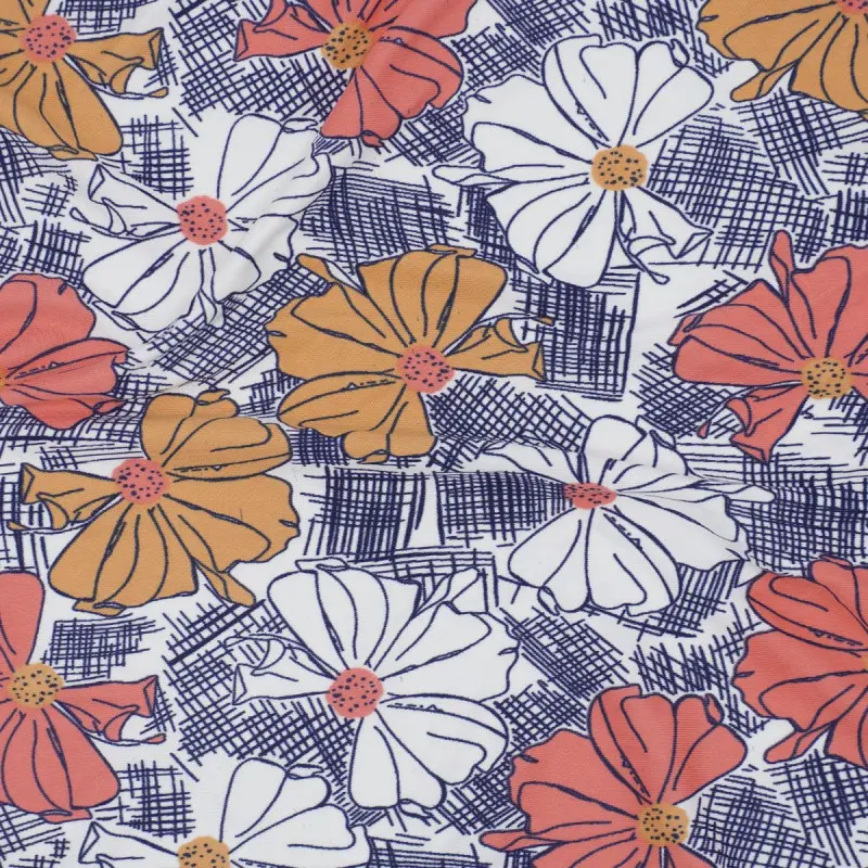 Floral Interlock Jersey Printed Fabric PRI336-JU0024