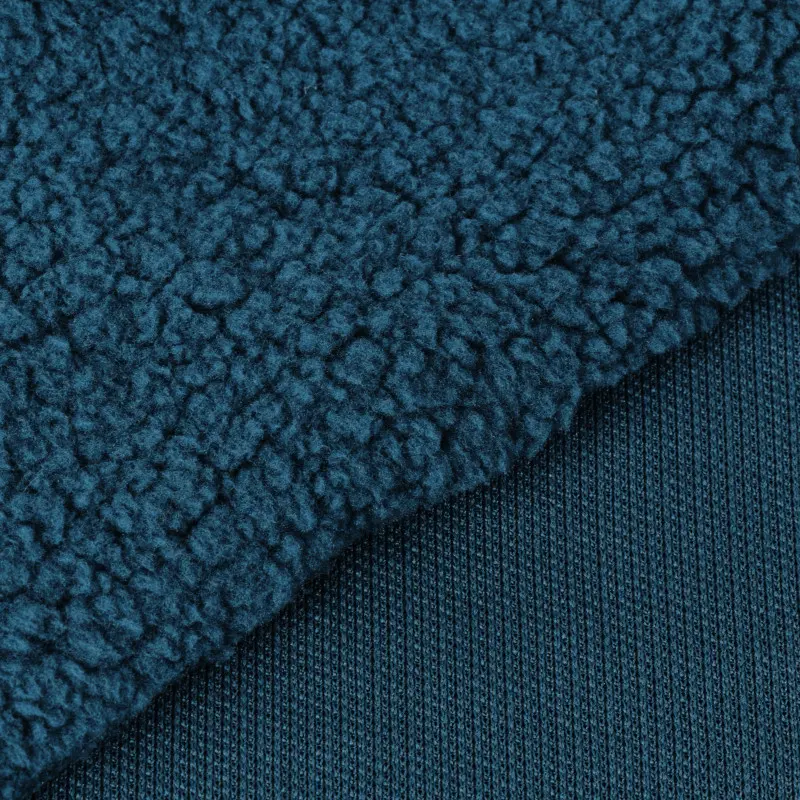 Navy Blue Sherpa Plush Fabric T160RH1055N72
