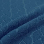 Navy Leaf Pattern Laminate Fabric | LM0261