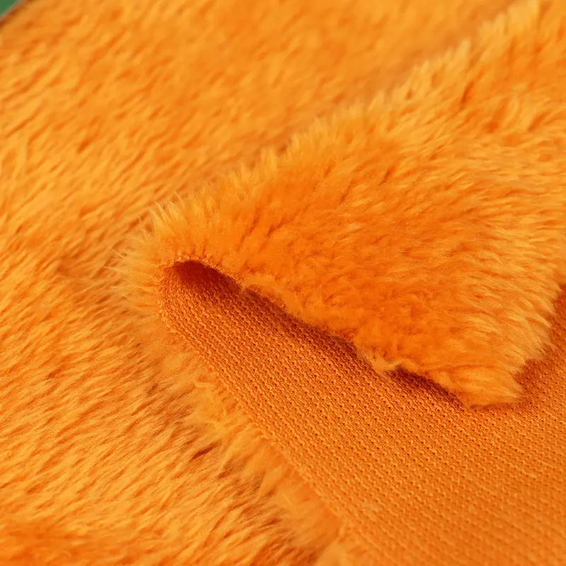 Orange Poly Boa Fabric T403RG1242N60