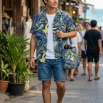 Summer Tropical Leaves Interlock | PI336-NA2828