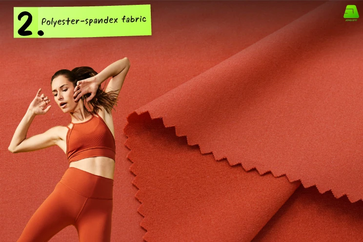 Polyester-spandex fabric, yoga shirts, leggings, sports bras,