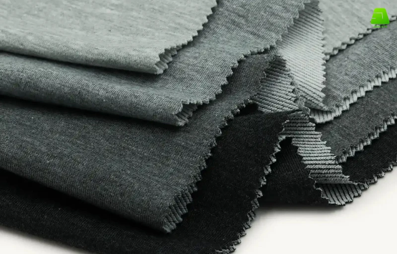 French Terry Melange Fabric French Terry Melange fabric is created by knitting two different yarn colors together, providing a unique tactile experience.