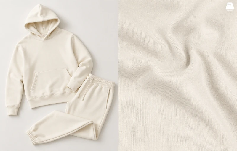 French Terry fabric texture for tracksuits and jogger pants