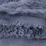 ผ้า PV Plush ขนยาวสีม่วง V446DA3057G60