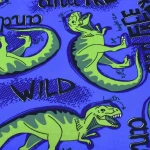 ผ้าพิมพ์อินเตอร์ล็อค ลายDino Wild | PI336 JP6391