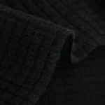 ผ้าฟลีซชักร่อง สีดำ  | A0-25-BH9272Z
