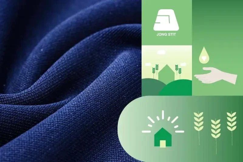 Dope-dyed polyester fabric